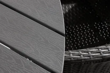 Tunis Spisegruppe 140 Rund + 6 Thor Lenestol - Hvit/Grå - Hagemøbler & utemiljø - Hagegruppe - Spisegrupper hage