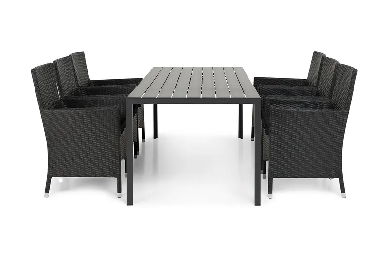 Tunis Spisegruppe 205+6 Thor Lyx Stoler, Svart