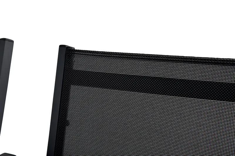 Tunis Spisegruppe 205x90 cm + 6 Tunis Stablestoler - Svart - Hagemøbler & utemiljø - Hagegruppe - Spisegrupper hage