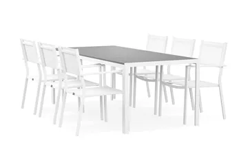Tunis Spisegruppe 205x90 cm + 6 Tunis Stablestoler - Hagemøbler & utemiljø - Hagegruppe - Spisegrupper hage