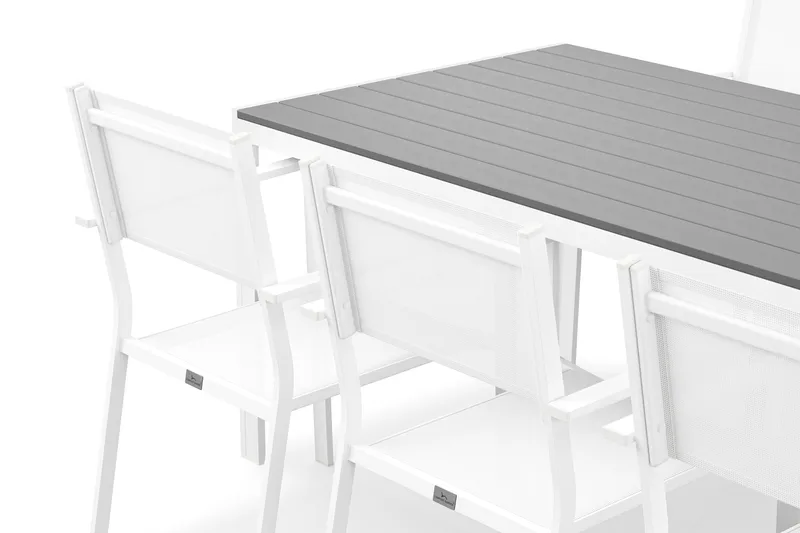 Tunis Spisegruppe 205x90 cm + 6 Tunis Stablestoler - Hagemøbler & utemiljø - Hagegruppe - Spisegrupper hage