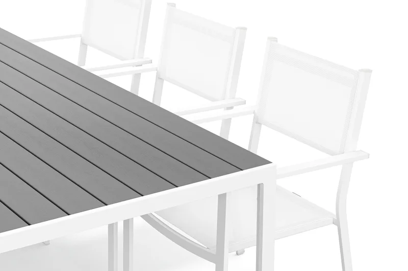 Tunis Spisegruppe 205x90 cm + 6 Tunis Stablestoler - Hagemøbler & utemiljø - Hagegruppe - Spisegrupper hage