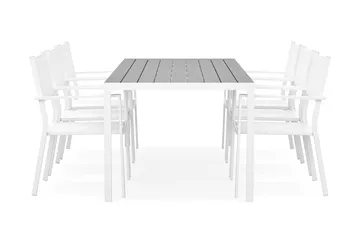 Tunis Spisegruppe 205x90 cm + 6 Tunis Stablestoler - Hagemøbler & utemiljø - Hagegruppe - Spisegrupper hage