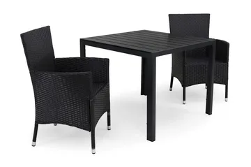 Tunis Spisegruppe 90+2 Thor Lyx Stoler - Svart - Hagemøbler & utemiljø - Hagegruppe - Spisegrupper hage