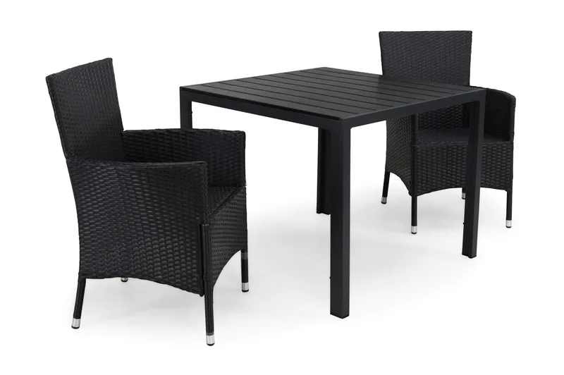 Tunis Spisegruppe 90+2 Thor Lyx Stoler - Svart - Hagemøbler & utemiljø - Hagegruppe - Spisegrupper hage