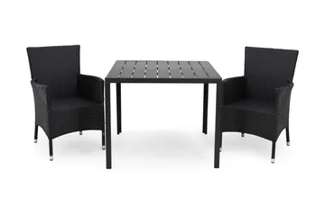 Tunis Spisegruppe 90+2 Thor Lyx Stoler - Svart - Hagemøbler & utemiljø - Hagegruppe - Spisegrupper hage