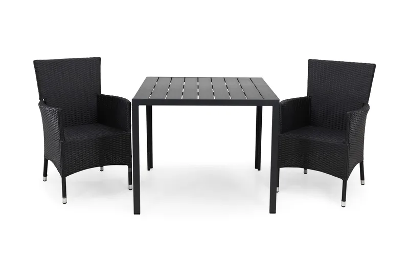 Tunis Spisegruppe 90+2 Thor Lyx Stoler - Svart - Hagemøbler & utemiljø - Hagegruppe - Spisegrupper hage