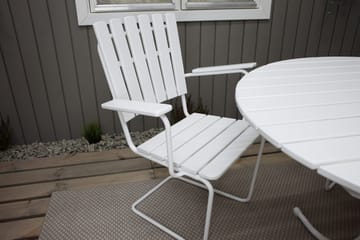 Vaxholm Spisegruppe Rund 100 cm + 4 Stoler Hvit - Hagemøbler & utemiljø - Hagegruppe - Spisegrupper hage