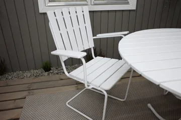 Vaxholm Spisegruppe Rund 100 cm + 4 Stoler Hvit - Hagemøbler & utemiljø - Hagegruppe - Spisegrupper hage