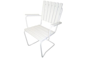 Vaxholm Spisegruppe Rund 100 cm + 4 Stoler Hvit - Hagemøbler & utemiljø - Hagegruppe - Spisegrupper hage