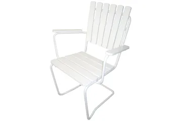 Vaxholm Spisegruppe Rund 100 cm + 4 Stoler Hvit - Hagemøbler & utemiljø - Hagegruppe - Spisegrupper hage