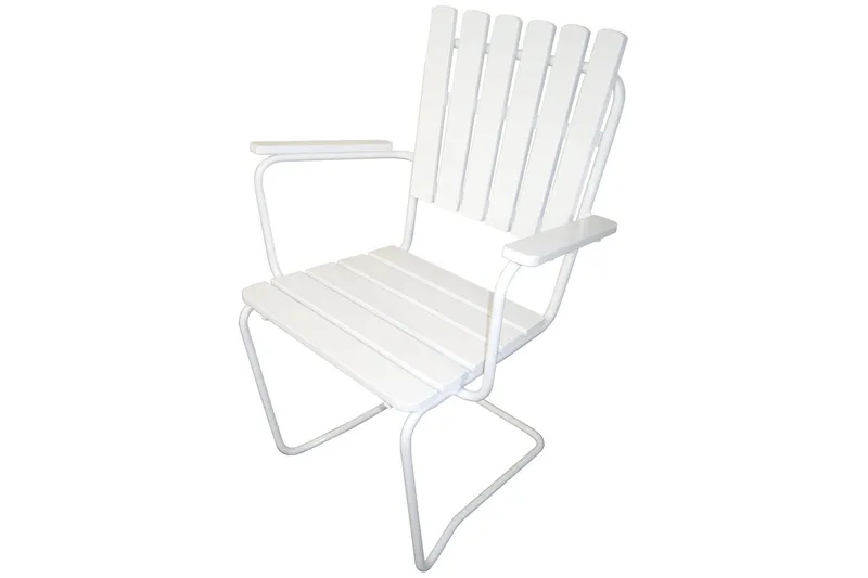 Vaxholm Spisegruppe Rund 100 cm + 4 Stoler Hvit - Hagemøbler & utemiljø - Hagegruppe - Spisegrupper hage