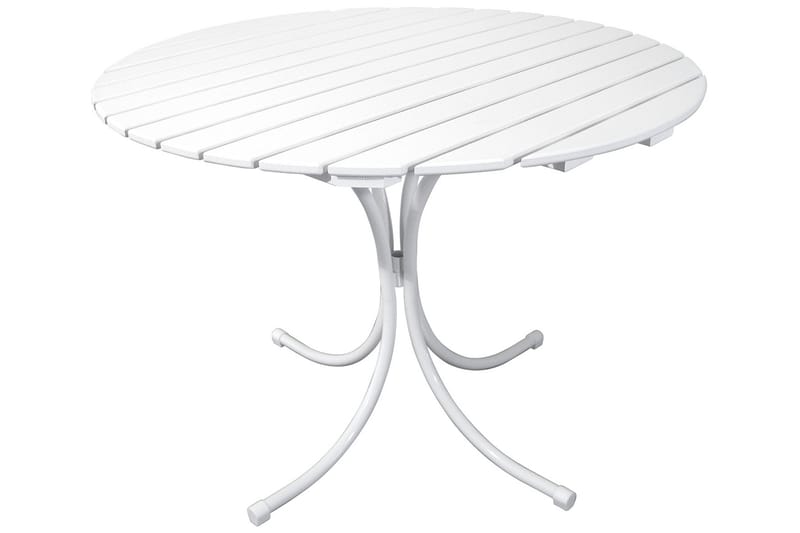 Vaxholm Spisegruppe Rund 100 cm + 4 Stoler Hvit - Hagemøbler & utemiljø - Hagegruppe - Spisegrupper hage