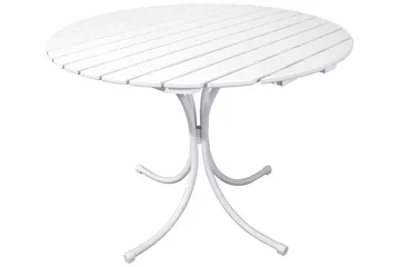 Vaxholm Spisegruppe Rund 100 cm + 4 Stoler Hvit - Hagemøbler & utemiljø - Hagegruppe - Spisegrupper hage