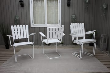 Vaxholm Spisegruppe Rund 100 cm + 4 Stoler Hvit - Hagemøbler & utemiljø - Hagegruppe - Spisegrupper hage