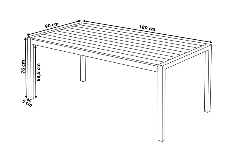 Vernio Spisegruppe - Hvit - Hagemøbler & utemiljø - Hagegruppe - Spisegrupper hage