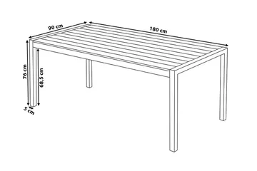 Vernio Spisegruppe - Hvit - Hagemøbler & utemiljø - Hagegruppe - Spisegrupper hage