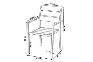 Vernio Spisegruppe - Hvit - Hagemøbler & utemiljø - Hagegruppe - Spisegrupper hage