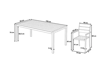 Vernio Spisegruppe - Hvit - Hagemøbler & utemiljø - Hagegruppe - Spisegrupper hage