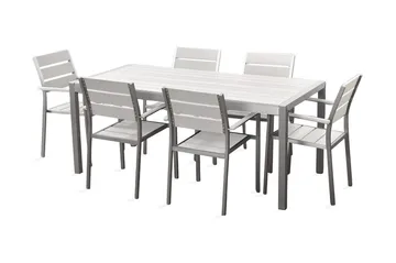 Vernio Spisegruppe - Hvit - Hagemøbler & utemiljø - Hagegruppe - Spisegrupper hage