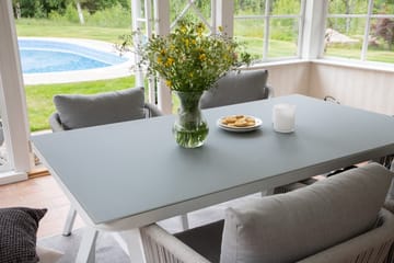 Virya Spisegruppe 160cm + 4 Spisestoler - Svart/Natur - Hagemøbler & utemiljø - Hagegruppe - Spisegrupper hage