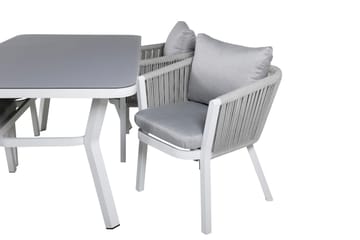 Virya Spisegruppe 160cm + 4 Spisestoler - Svart/Natur - Hagemøbler & utemiljø - Hagegruppe - Spisegrupper hage