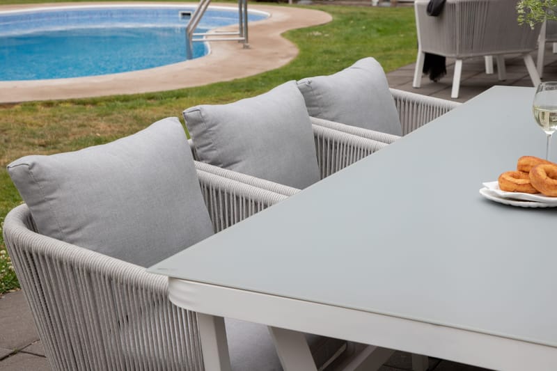 Virya Spisegruppe 160cm + 6 Spisestoler - Brun - Hagemøbler & utemiljø - Hagegruppe - Spisegrupper hage