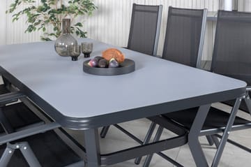 Virya Spisegruppe 200cm + 6 Break Posisjonsstoler - Brun/Hvit - Hagemøbler & utemiljø - Hagegruppe - Spisegrupper hage