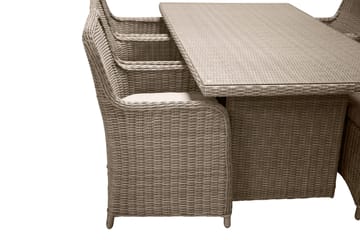 Wembley Spisegruppe 200cm + 6 Spisestoler - Natur/Brun - Hagemøbler & utemiljø - Hagegruppe - Spisegrupper hage