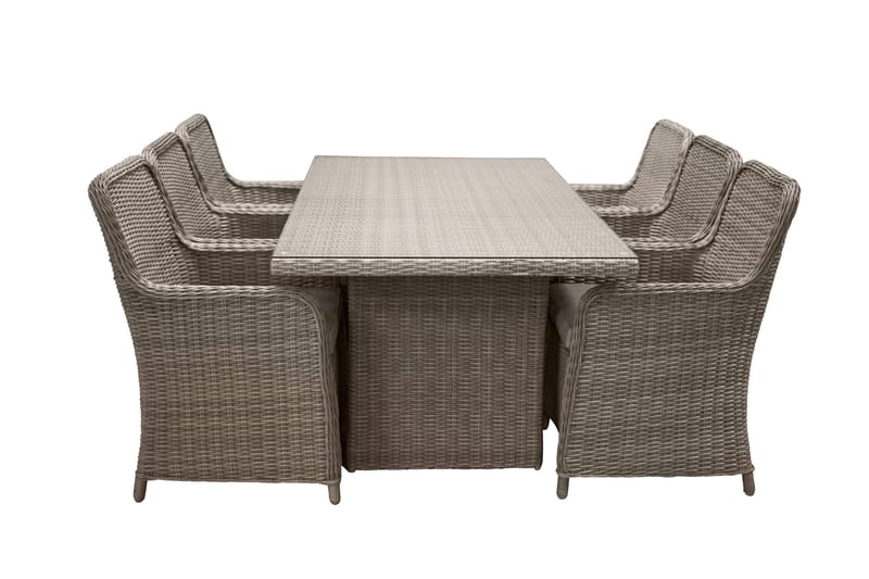Wembley Spisegruppe 200cm + 6 Spisestoler - Natur/Brun - Hagemøbler & utemiljø - Hagegruppe - Spisegrupper hage