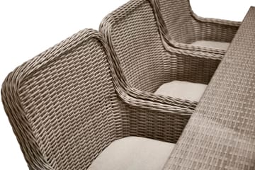 Wembley Spisegruppe 200cm + 6 Spisestoler - Natur/Brun - Hagemøbler & utemiljø - Hagegruppe - Spisegrupper hage