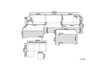Hagehjørnesofa Sano - Høyrevendt - Hagemøbler & utemiljø - Hagegruppe - Sofagruppe utendørs