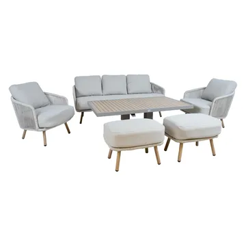 Hagemøbelsett Bränor 6 deler - beige - Hagemøbler & utemiljø - Hagegruppe - Cafemøbler & cafesett