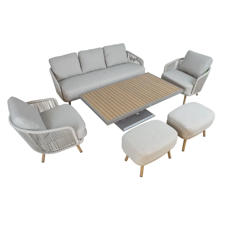 Hagemøbelsett Bränor 6 deler - beige - Hagemøbler & utemiljø - Hagegruppe - Cafemøbler & cafesett