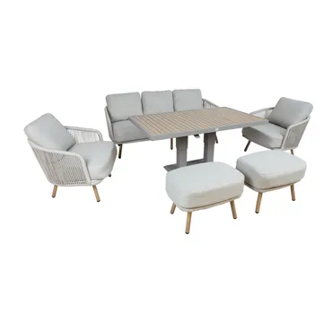 Hagemøbelsett Bränor 6 deler - beige - Hagemøbler & utemiljø - Hagegruppe - Cafemøbler & cafesett