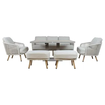 Hagemøbelsett Bränor 6 deler - beige - Hagemøbler & utemiljø - Hagegruppe - Cafemøbler & cafesett