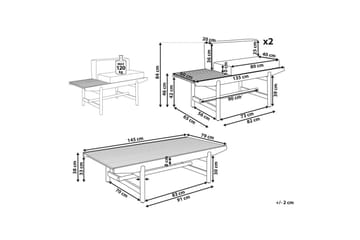 Hagesofagruppe 2-seter Giaveno - Hagemøbler & utemiljø - Hagegruppe - Sofagruppe utendørs