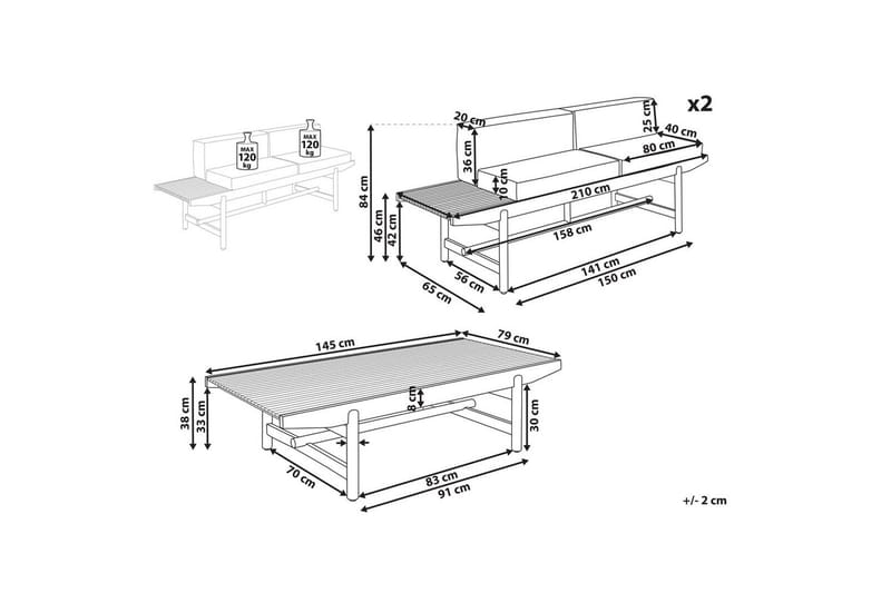 Hagesofagruppe 4-seters Giaveno - Hagemøbler & utemiljø - Hagegruppe - Sofagruppe utendørs