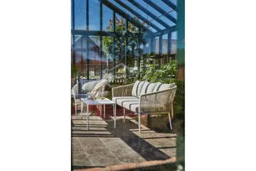 Hillerstorp Lersund sofagruppe utendørs hvit/beige - Hvit/Beige - Hagemøbler & utemiljø - Hagegruppe - Sofagruppe utendørs