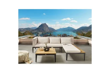 Hjørnesofa til hage med bord 3-seter Bracciano - Hagemøbler & utemiljø - Hagegruppe - Sofagruppe utendørs