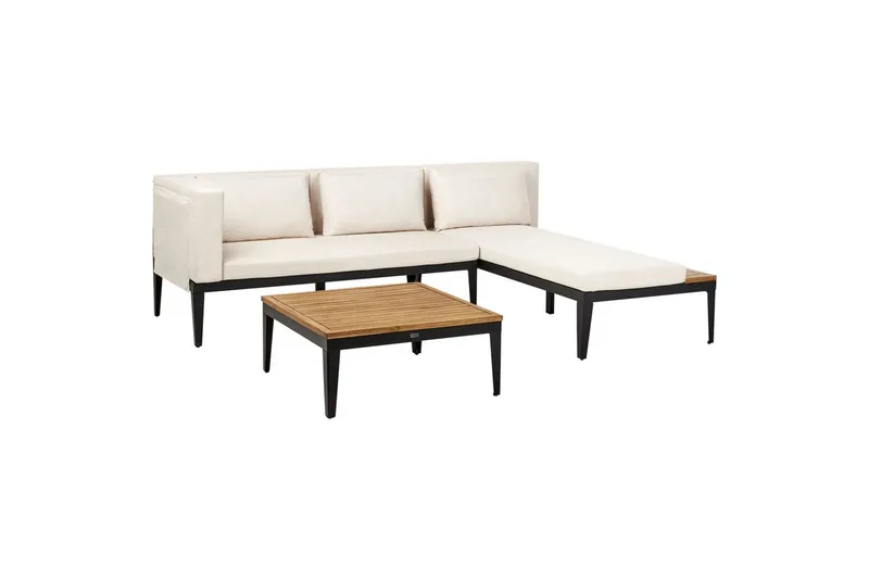 Hjørnesofa til hage med bord 3-seter Bracciano - Hagemøbler & utemiljø - Hagegruppe - Sofagruppe utendørs