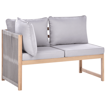 Hjørnesofa utendørs med bord 3-seter Arabba venstrevendt akasietre - Brun/grå - Hagemøbler & utemiljø - Hagegruppe - Sofagruppe utendørs