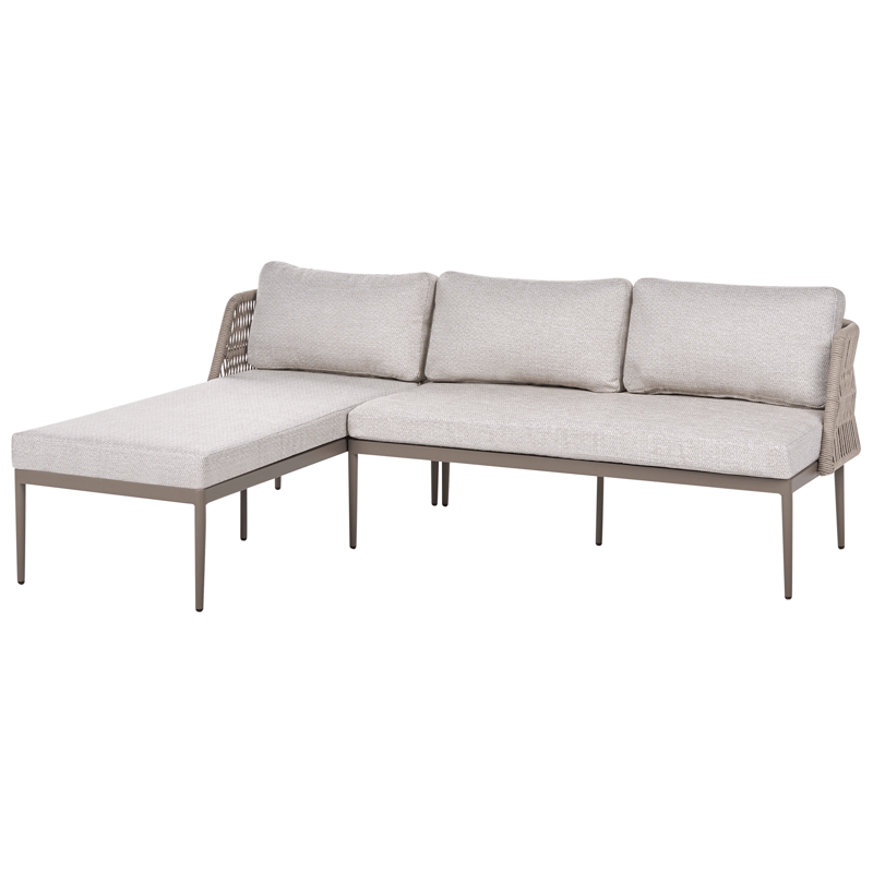 Hjørnesofa utendørs med bord 3-seter Leffe høyrevendt - Beige - Hagemøbler & utemiljø - Hagegruppe - Sofagruppe utendørs
