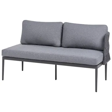 Hjørnesofa utendørs med bord 3-seter Leffe høyrevendt - Grå - Hagemøbler & utemiljø - Hagegruppe - Sofagruppe utendørs
