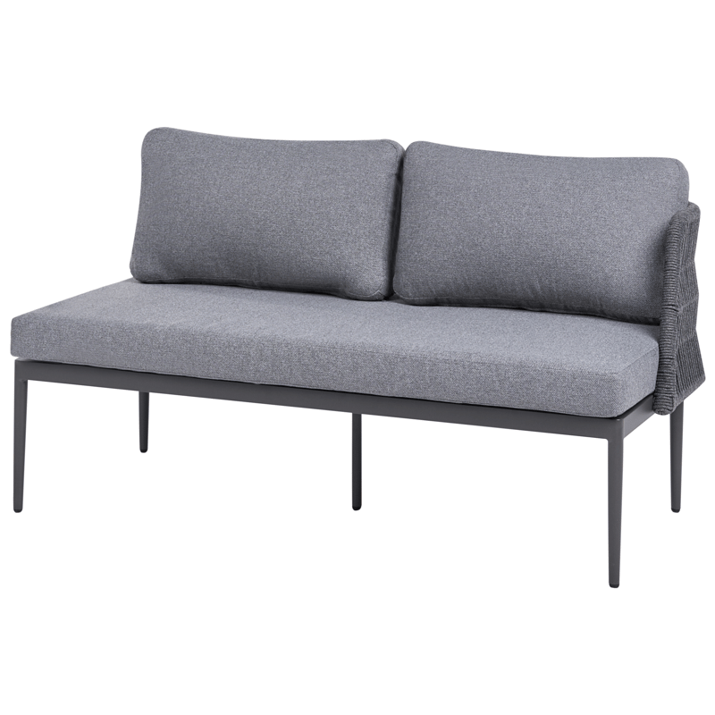 Hjørnesofa utendørs med bord 3-seter Leffe høyrevendt - Grå - Hagemøbler & utemiljø - Hagegruppe - Sofagruppe utendørs