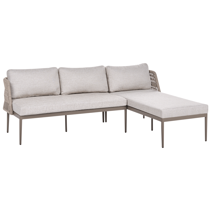 Hjørnesofa utendørs med bord 3-seter Leffe venstrevendt - Beige - Hagemøbler & utemiljø - Hagegruppe - Sofagruppe utendørs
