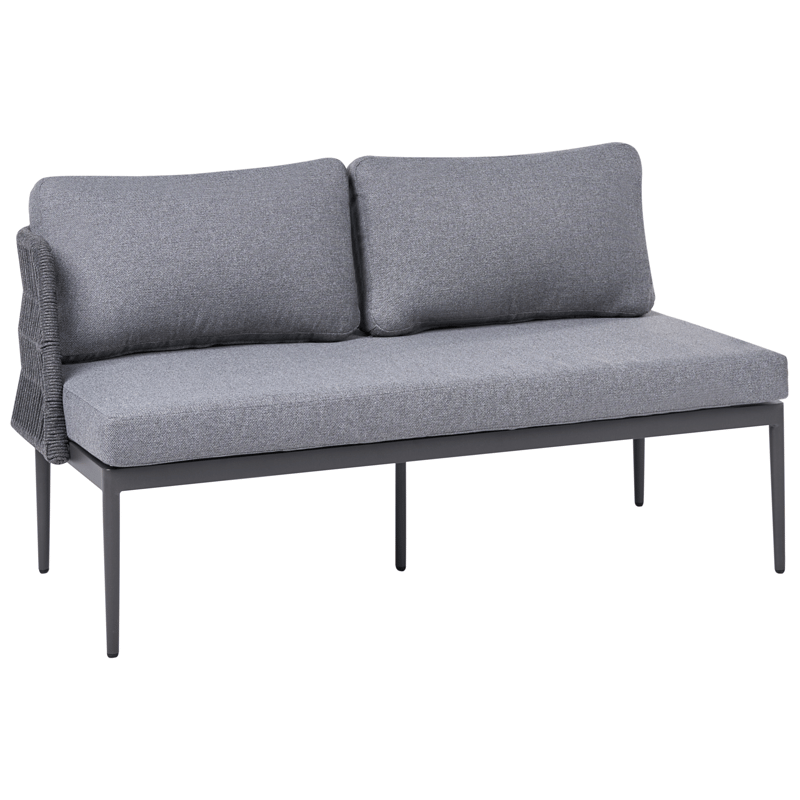 Hjørnesofa utendørs med bord 3-seter Leffe venstrevendt - Grå - Hagemøbler & utemiljø - Hagegruppe - Sofagruppe utendørs