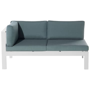 Hjørnesofa utendørs med bord 5-seter Messina venstrevendt - Hvit/Beige/Grønn - Hagemøbler & utemiljø - Hagegruppe - Sofagruppe utendørs