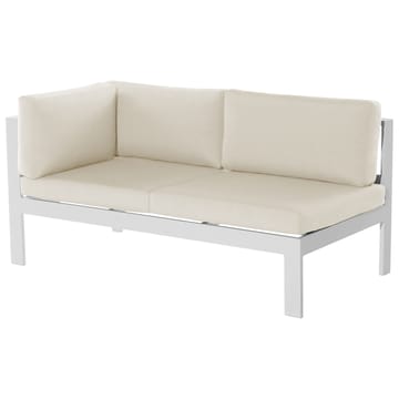 Hjørnesofa utendørs med bord 5-seter Messina venstrevendt - Hvit/Beige/Grønn - Hagemøbler & utemiljø - Hagegruppe - Sofagruppe utendørs