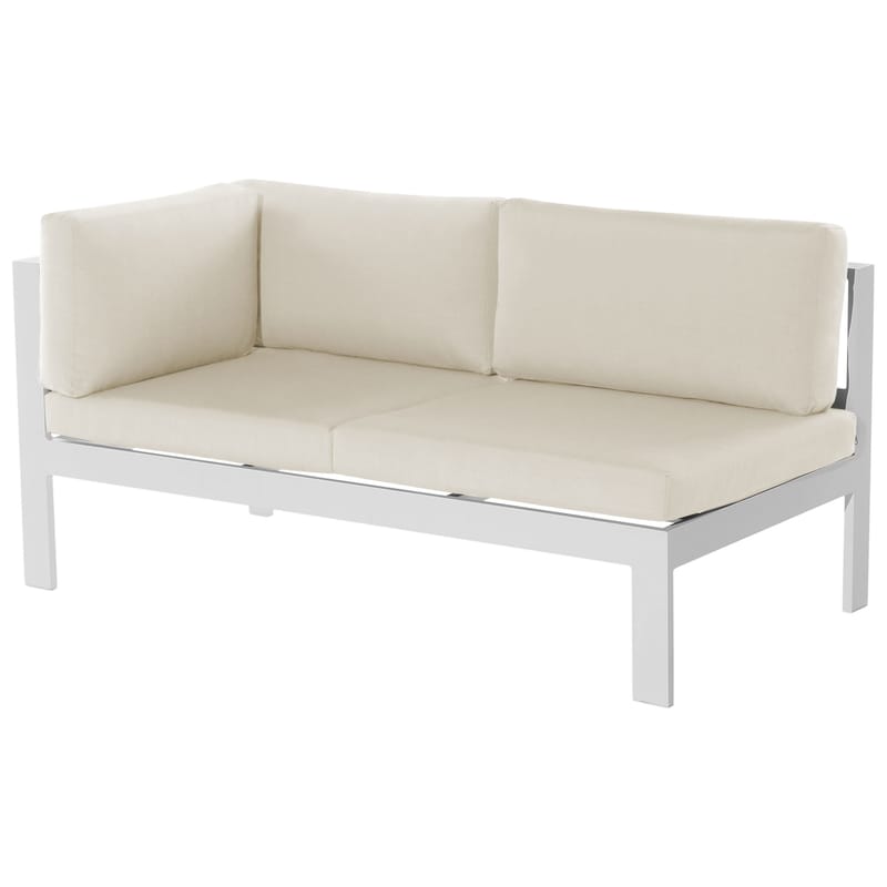 Hjørnesofa utendørs med bord 5-seter Messina venstrevendt - Hvit/Beige/Grønn - Hagemøbler & utemiljø - Hagegruppe - Sofagruppe utendørs